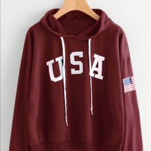 Cropped USA sweatshirt